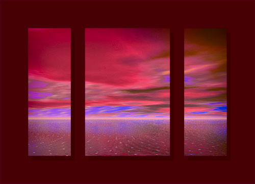 sunset triptych photo