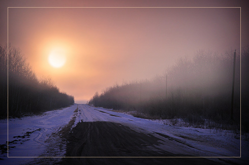 foggy sunrise with a Nikon D300