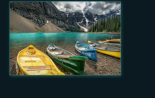 moraine lake canoes