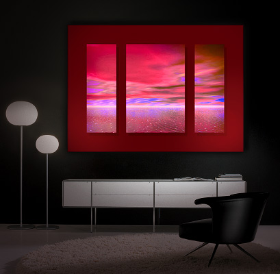 sunset triptych decor photo