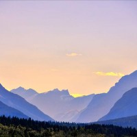 sunset in the Rockies